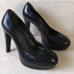 Stuart Weitzman Black Leather Heels